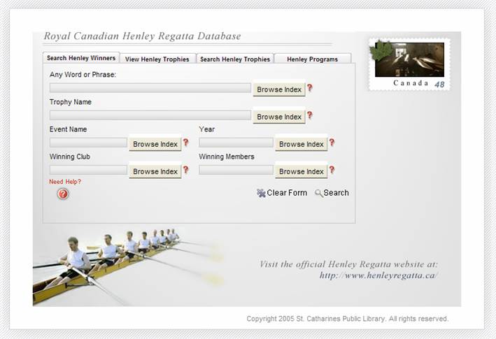 Royal Canadian Henley Regatta Database